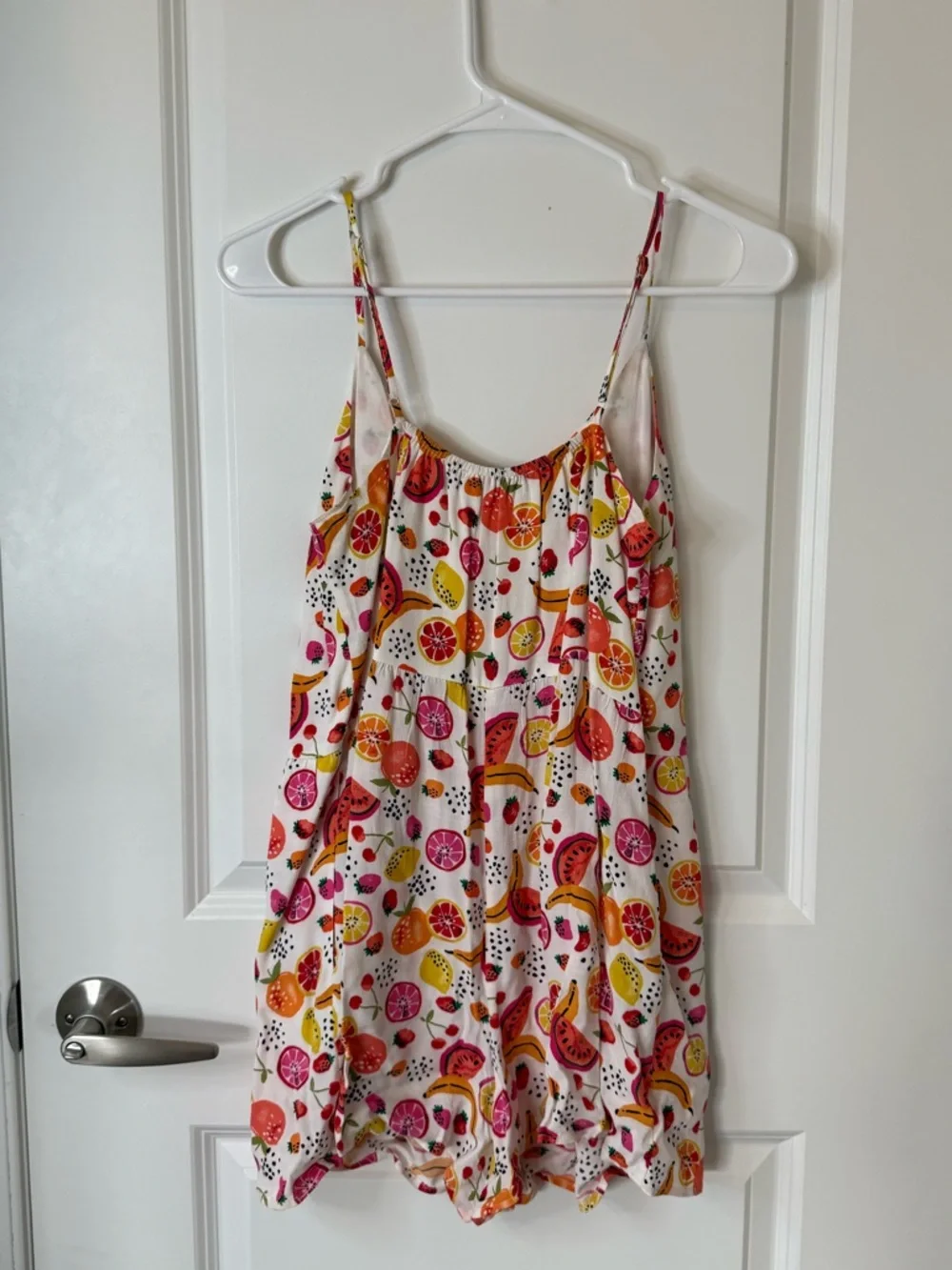 LOFT White Fruit Salad Sleeveless Romper - Picture 6 of 7
